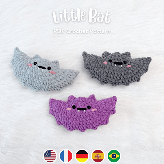 No-sew Little Bat Plushies Crochet Pattern Bundle