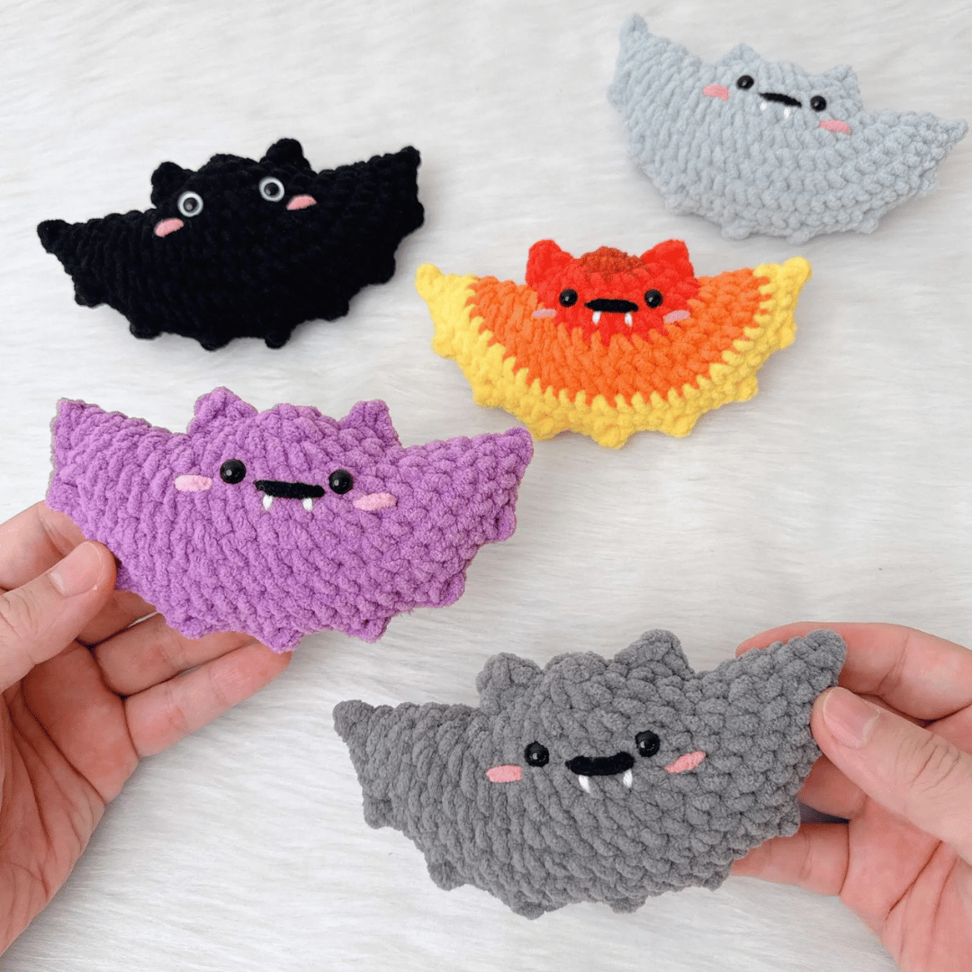 No-sew Little Bat Plushies Crochet Pattern Bundle
