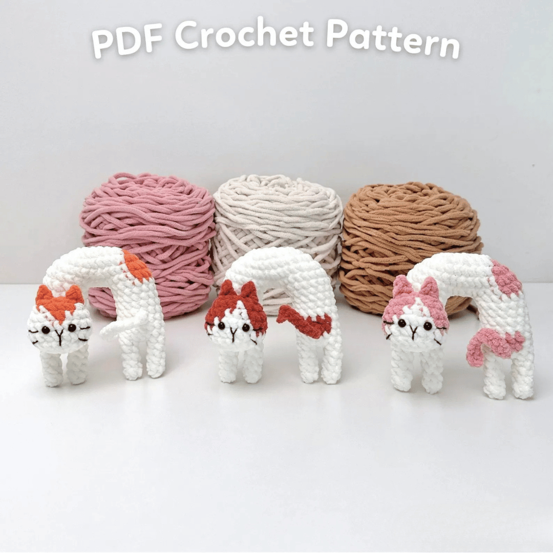 Noodle Cat Amigurumi Crochet Pattern Bundle