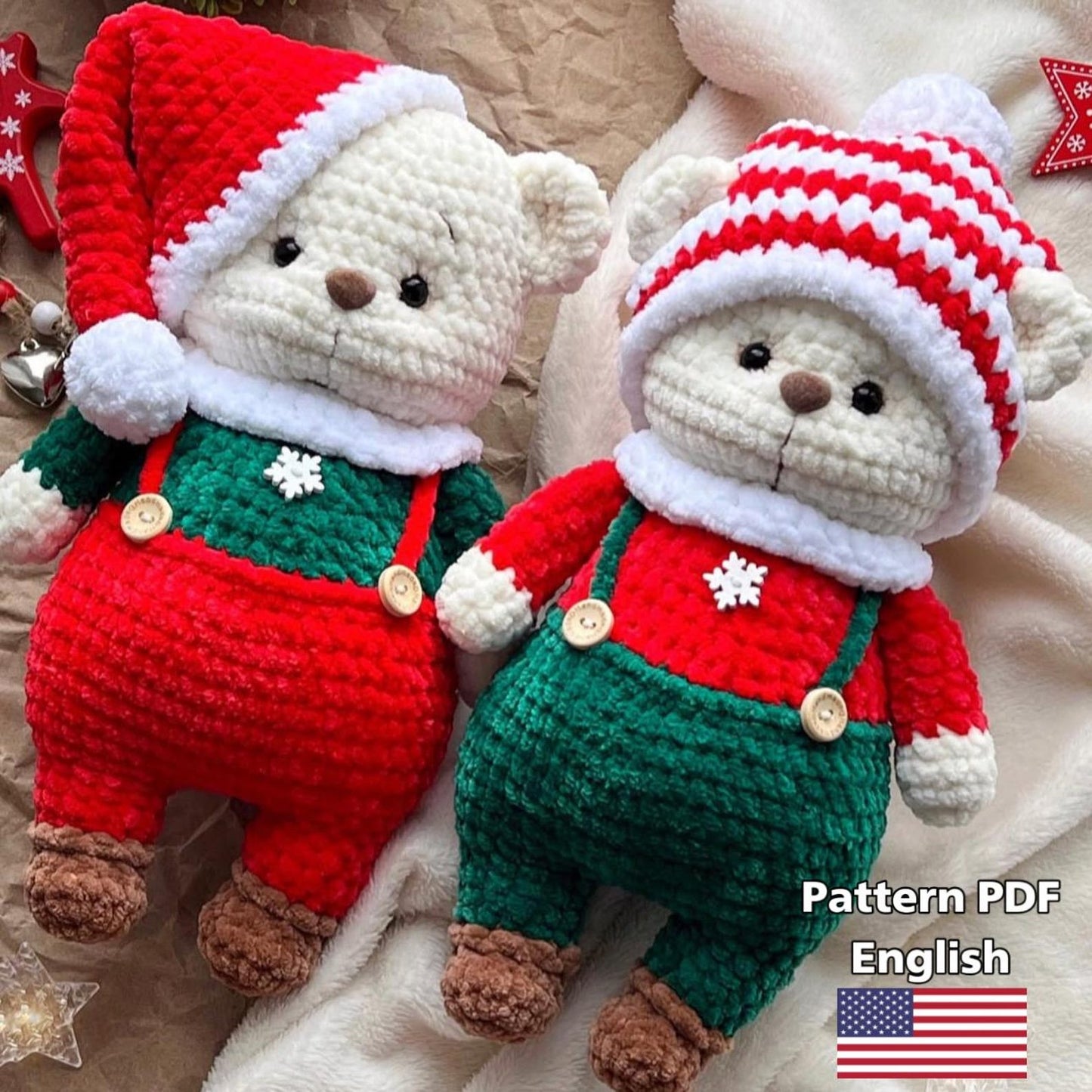Bear Christmas Crochet Pattern