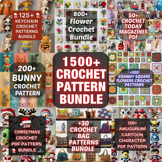 1500+ Crochet Patterns Bundle PDF